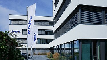 Exterior view of the Leadec headquarters in Stuttgart.