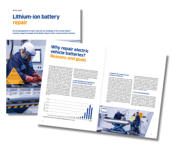 Cover of the whitepaper on battery repair. 