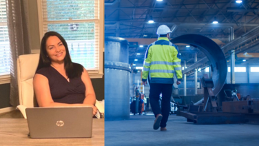 Gordana Djurdjevic and a factory picture on the right. 